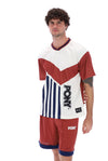 Jason Stripe Mesh Hockey Tee